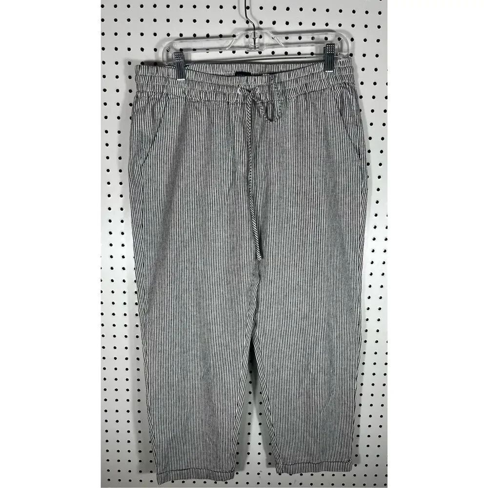 J.Crew linen blend striped pants size 10